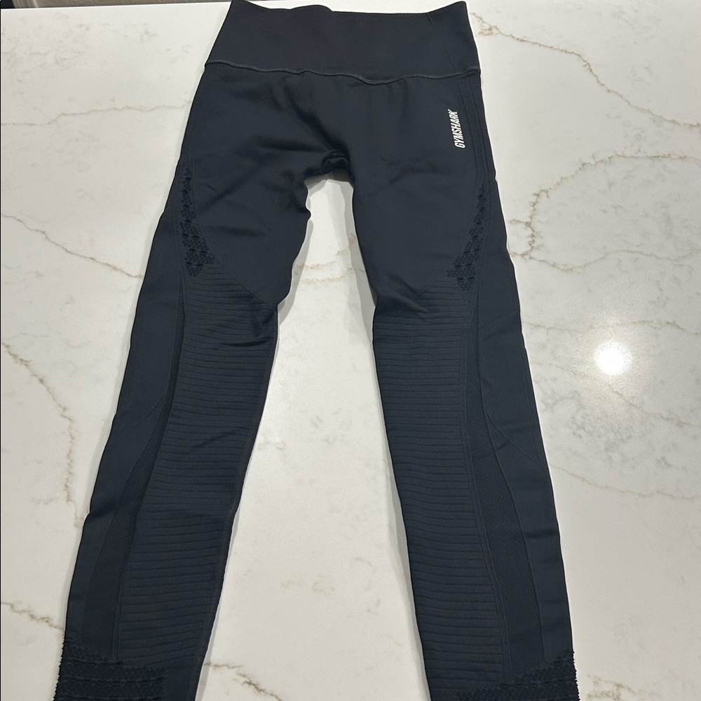 Gymshark Black Textured Leggings XS